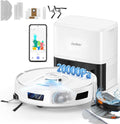 Redkey R11 Aspirateur Robot Laveur, 20.000Pa Ultra Puissante Aspiration, Robot Aspirateur avec Station de Vidage 4L, Anti-Enchevêtrement Cheveux, Navigation LiDAR, Contrôle App, Idéal pour Tapis et